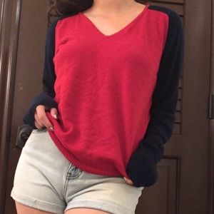 Vintage American Living V-Neck Sweater Size Large